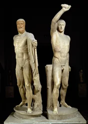 The Tyrannicides, Roman copy of a Greek original by Kritios and Nesiotes of c.477 BC, from the Farnese Collection